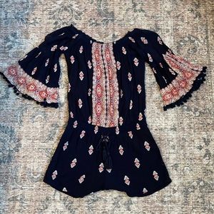 Anthropologie Bell Sleeved Romper
